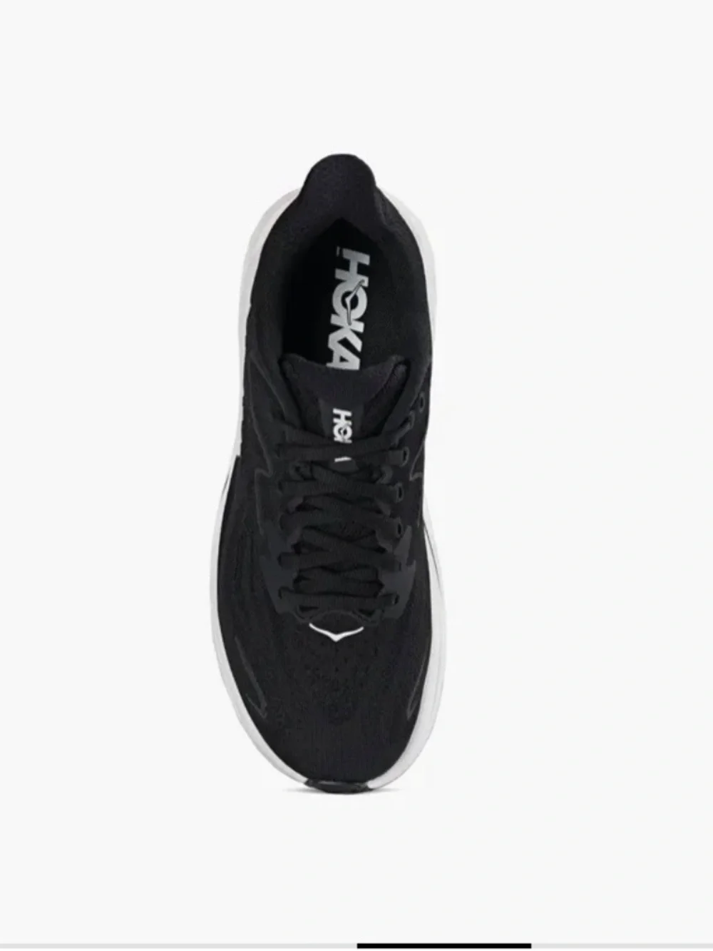 Hoka Black And White Clifton 10 Running Sneakers Size 9 - Picture 2 of 11